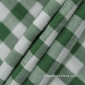 Chemise pour hommes à carreaux verts avec manches courtes